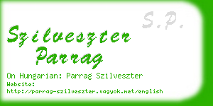 szilveszter parrag business card